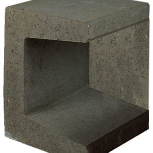 U-Hoek Element 40x50x40 Zwart