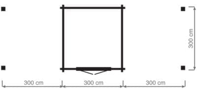 Blokhut GrandCasa Cosmos Pinta Plat Dak - Afbeelding 4