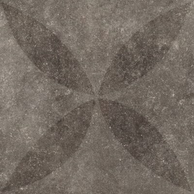 Solostone_vtwonen_Hormigon_Antracite Flower decor_70x70x3_Lek-Tuinmaterialen